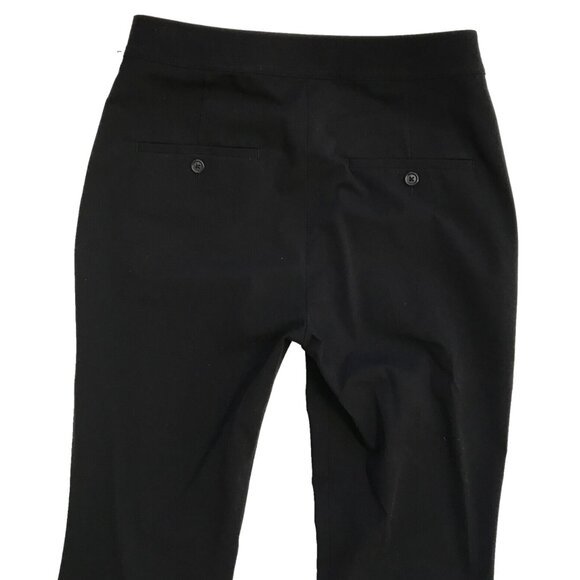 NWOT Helmut Lang High Rise Flare Pants Womens 6 Black Side Zip Button Stretch - Picture 11 of 12